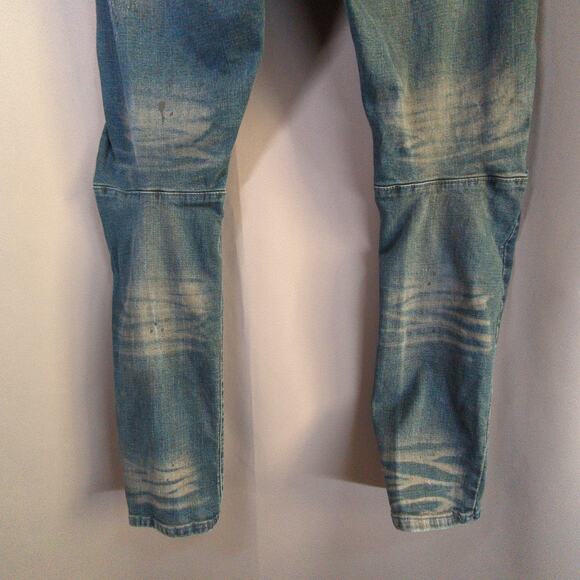 Smoke Rise Jeans Mens 36x32 Blue Distressed Slim Stretch - Picture 11 of 13